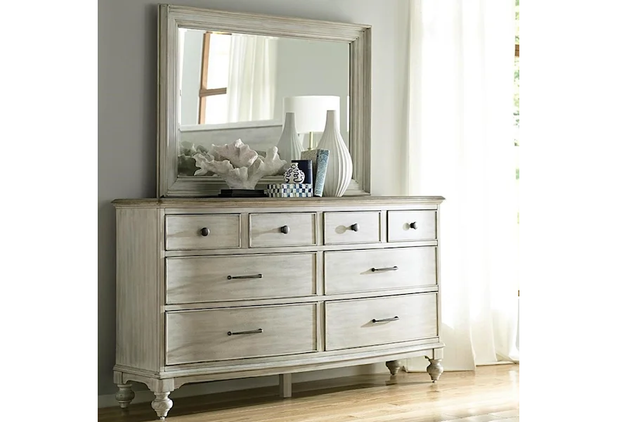 Litchfield 750 Weymouth Dresser Mirror Set by American Drew at Esprit Decor Home Furnishings